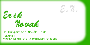 erik novak business card